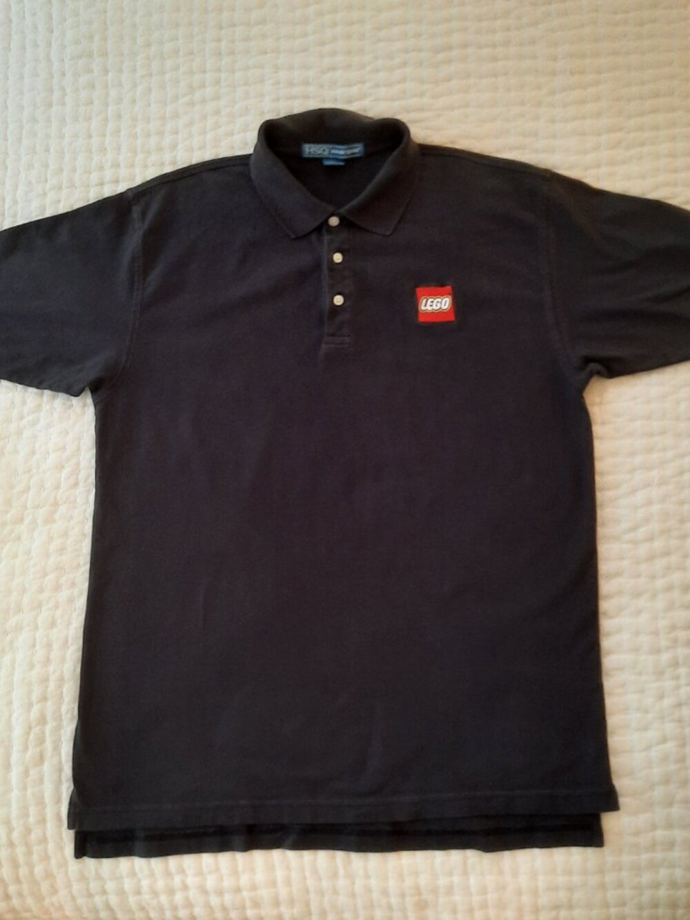 LEGO Employee Graphic Solutions Black Polo Shirt, Size L
